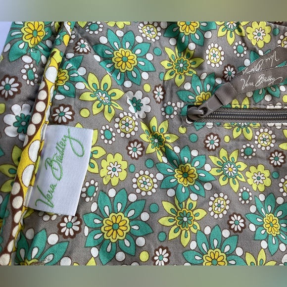 Vera Bradley Lemon Parfait Large Hobo Shoulder Bag Handbag Purse Retired - Picture 9 of 10